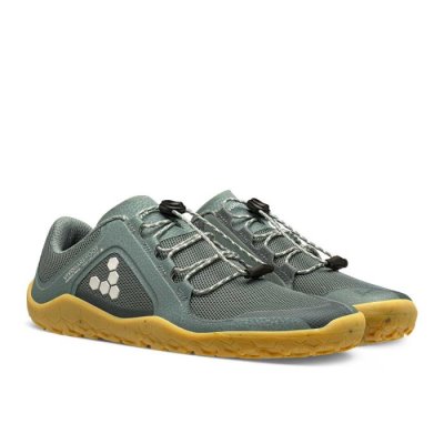 Vivobarefoot Women's Primus Trail II Firm Ground Off Road Running Shoes - Green USA [PVT649038]